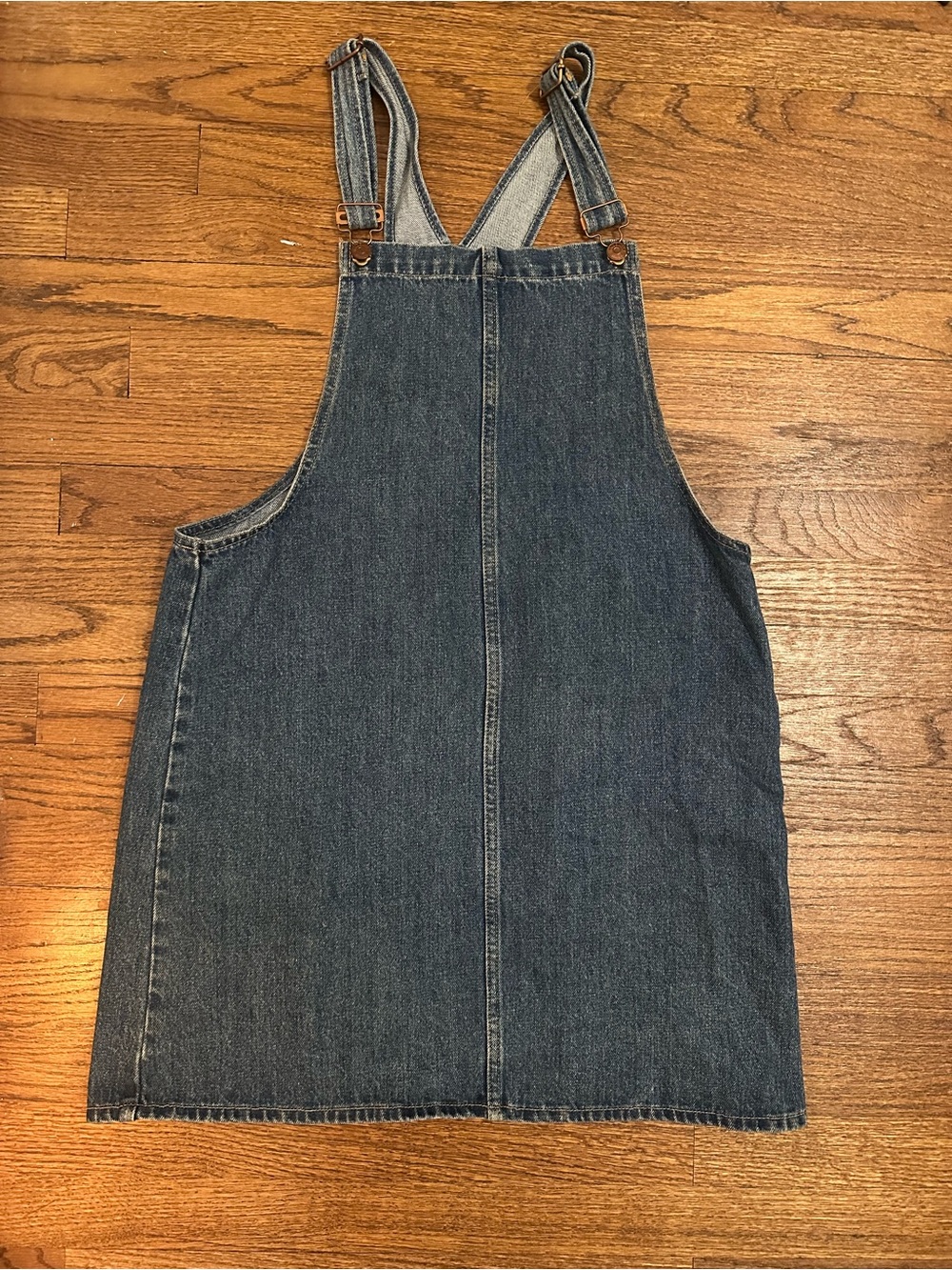 Madewell Dark Blue Denim Pinafore Overall Dress